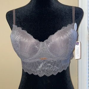 NWT DANSKIN GRAY BRA. SIZE 36B.